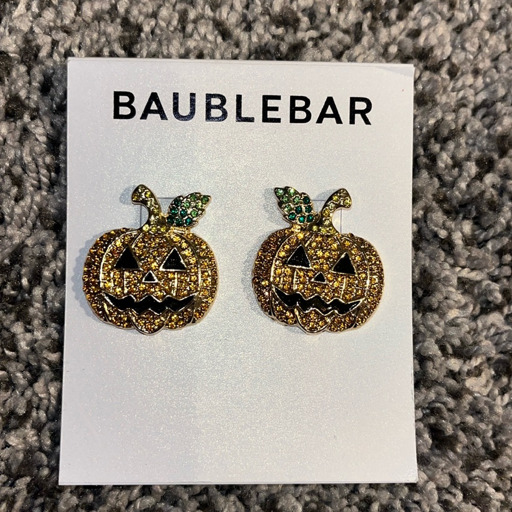 NWT BaubleBar Jack-o-Lantern Earrings 🎃